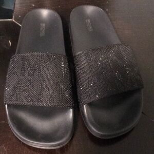 Michael Kors Bedazzled Black Slides